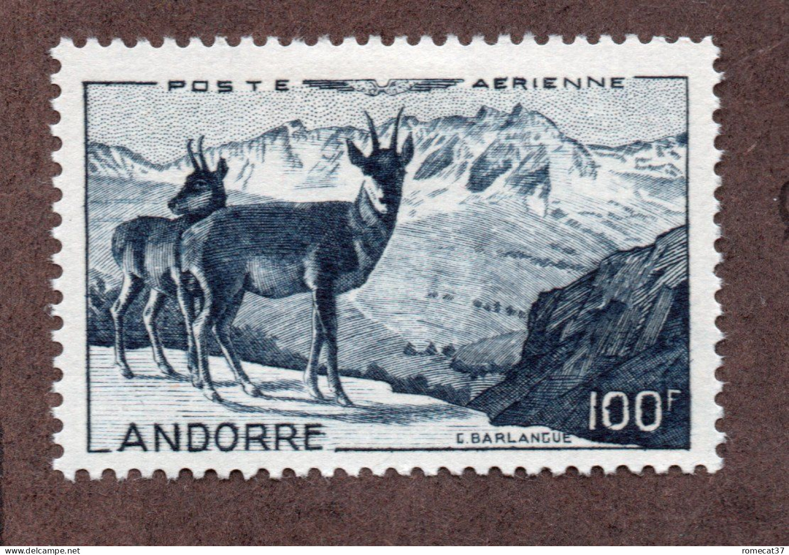 Andorre PA N°1 N* TB  Cote 62 Euros !!! - Luftpost