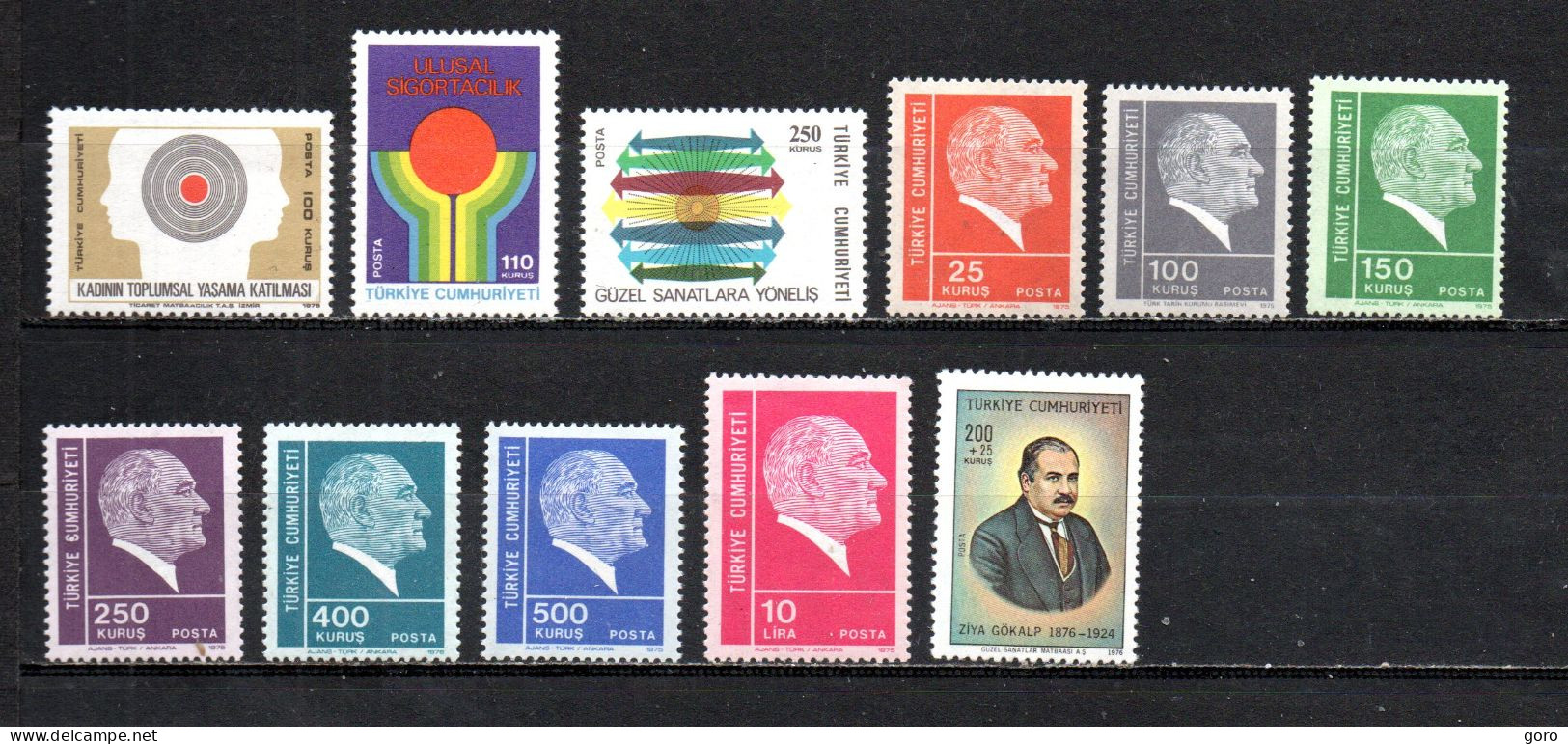 Turquía  1975-76  .-   Y&T  Nº   2143/2145-2146/2152-2153   ** - Unused Stamps