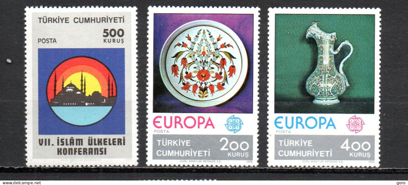 Turquía  1976  .-   Y&T  Nº   2154-2155/2156   ** - Nuevos