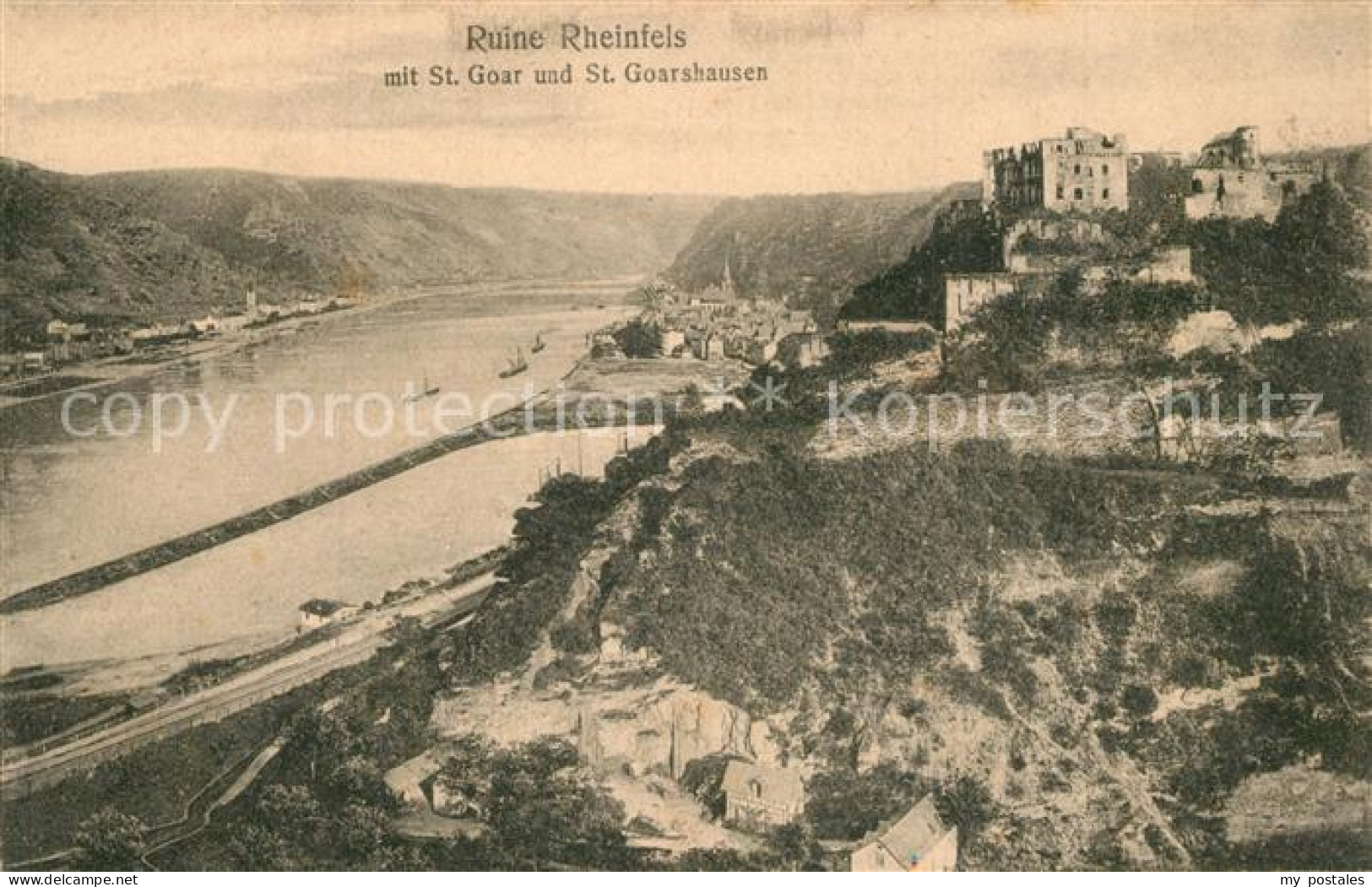 73556550 St Goar Ruine Rheinfels Mit Gorshausen St Goar - St. Goar