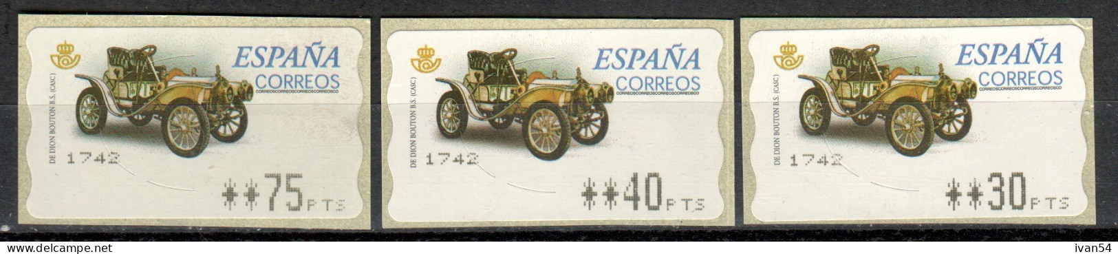 ESPAGNE Distributeurs 55 **  MNH ; Dion Bouton BS (2001) - Machine Labels [ATM]