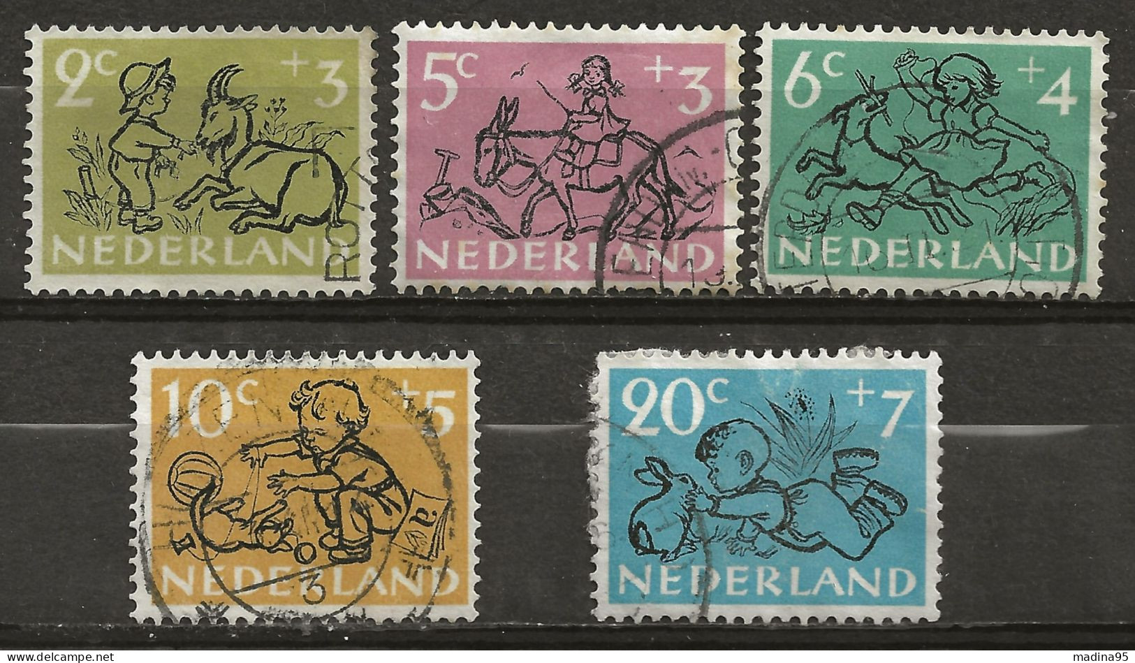 PAYS-BAS: Obl., N° YT 582 à 586, Série, TB - Used Stamps