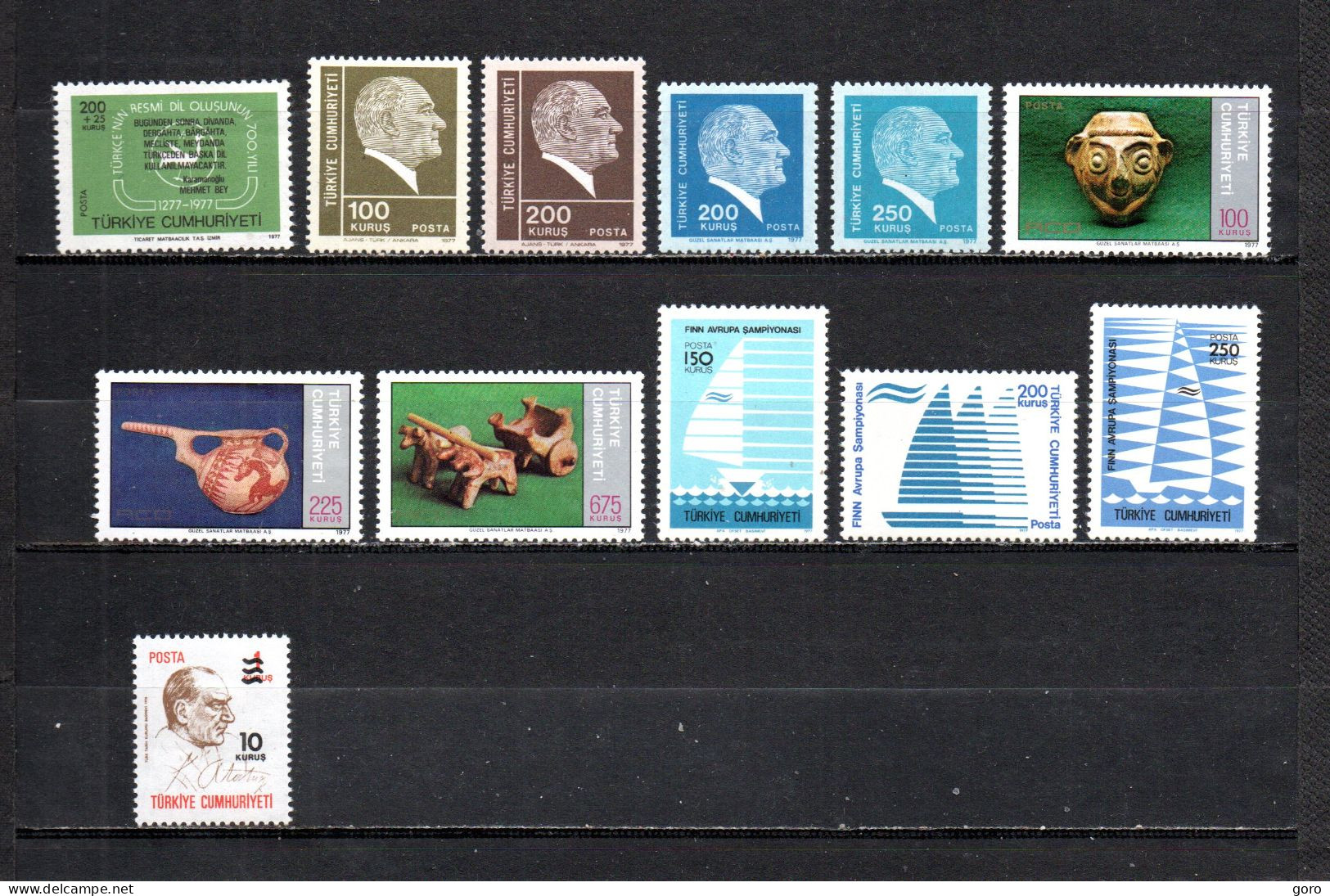 Turquía  1977  .-   Y&T  Nº   2186-2187/2190-2191/2193-2194/2196-2197   ** - Unused Stamps