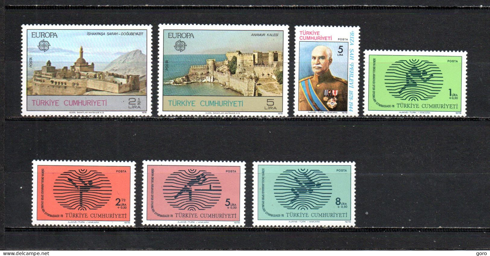 Turquía  1978  .-   Y&T  Nº   2213/2214-2215-2223/2226   ** - Ungebraucht