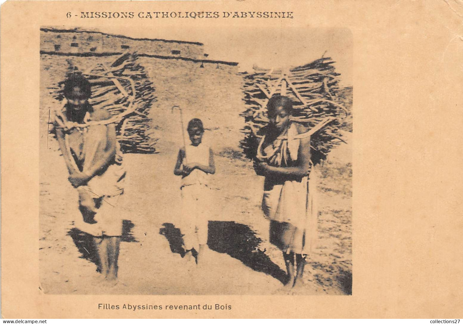 ETHIOPIE- MISSION D'ABYSSINIE- FILLES ABYSINES REVENANT DU BOIS - Etiopia