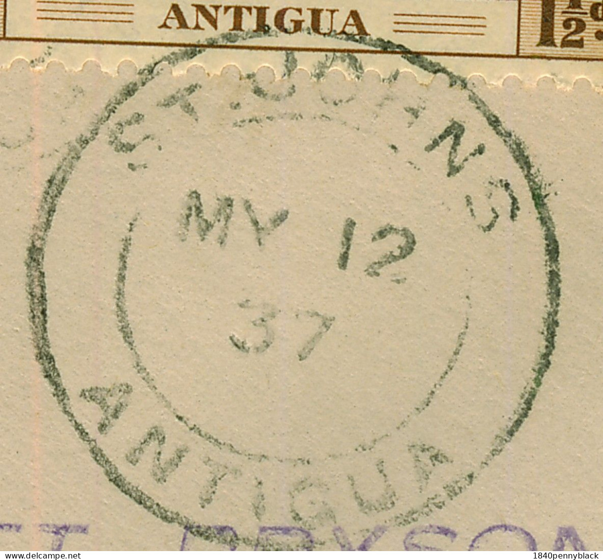 ANTIGUA KGVI 1937 Coronation SG   95-7 First Day Cover To London. - 1858-1960 Colonia Británica