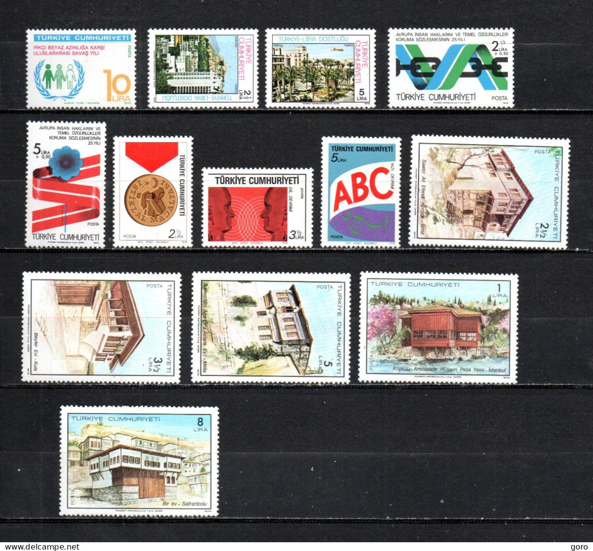 Turquía  1978  .-   Y&T  Nº   2230-2231/2232-2233/2234-2235/2237-2238/2242   ** - Unused Stamps