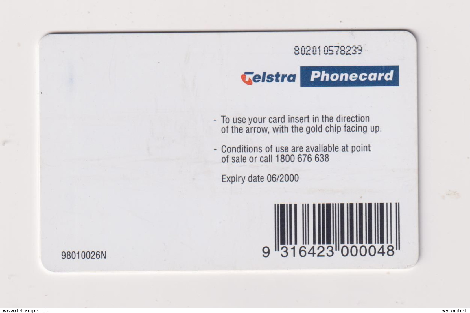 AUSTRALIA -   Sea Shell Chip Phonecard - Australie