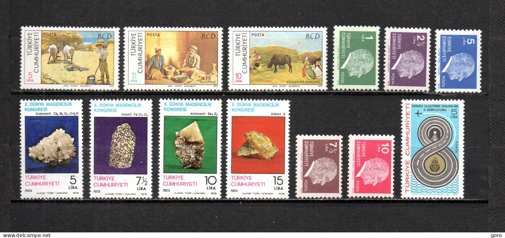 Turquía  1979  .-   Y&T  Nº   2249/2251-2252/2255-2256/2260   ** - Unused Stamps