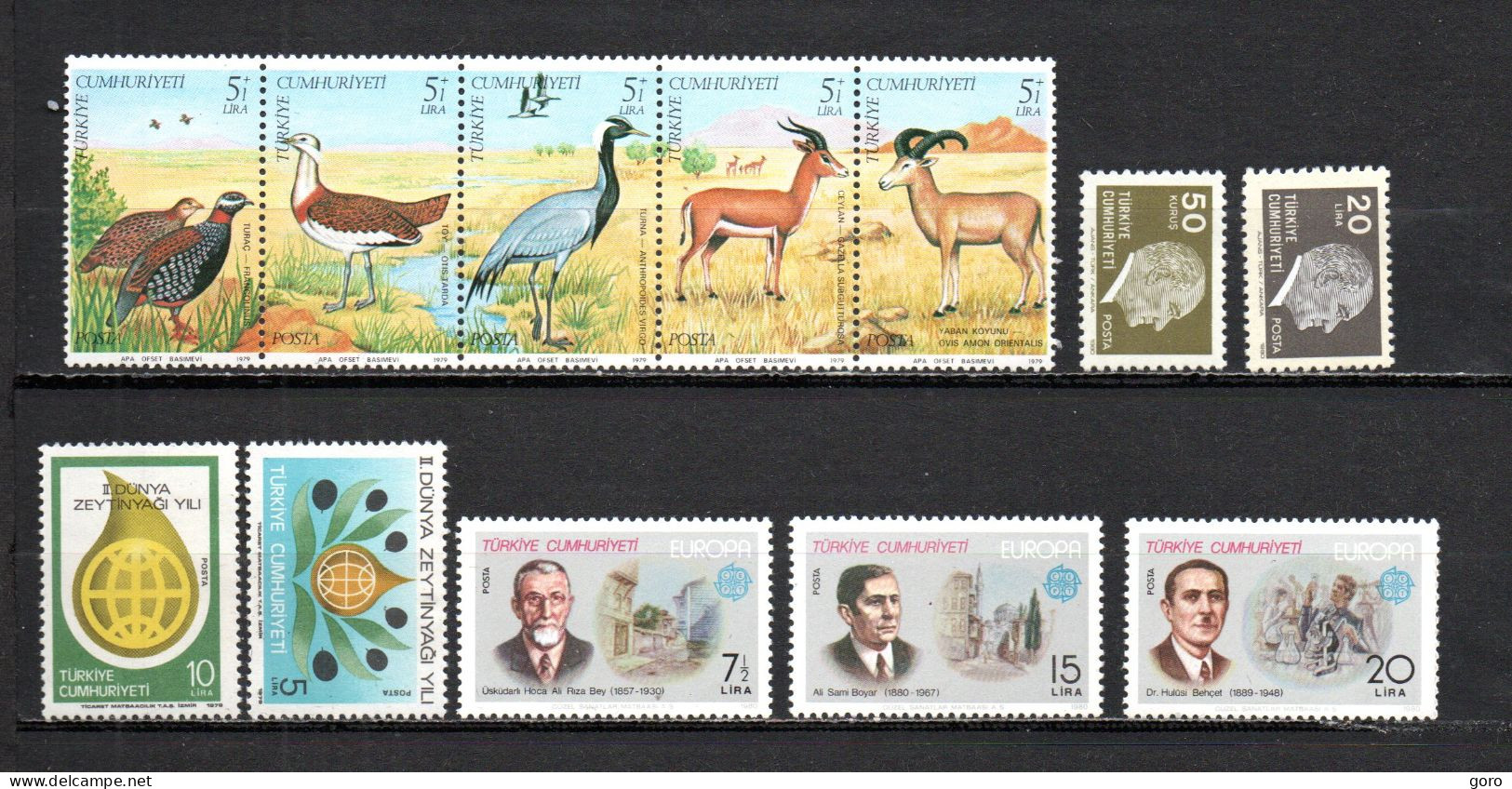 Turquía  1979-80  .-   Y&T  Nº   2270/2274-2285/2286-2277/2278-2279/2281   ** - Unused Stamps