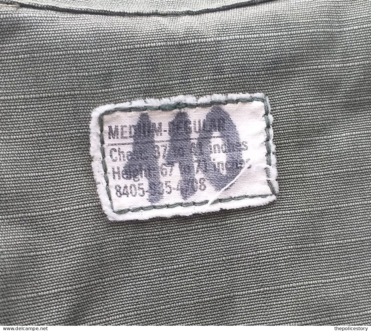 Coat Men's Cotton w/r rip stop Og-107 Vietnam 1968 originale etichettata
