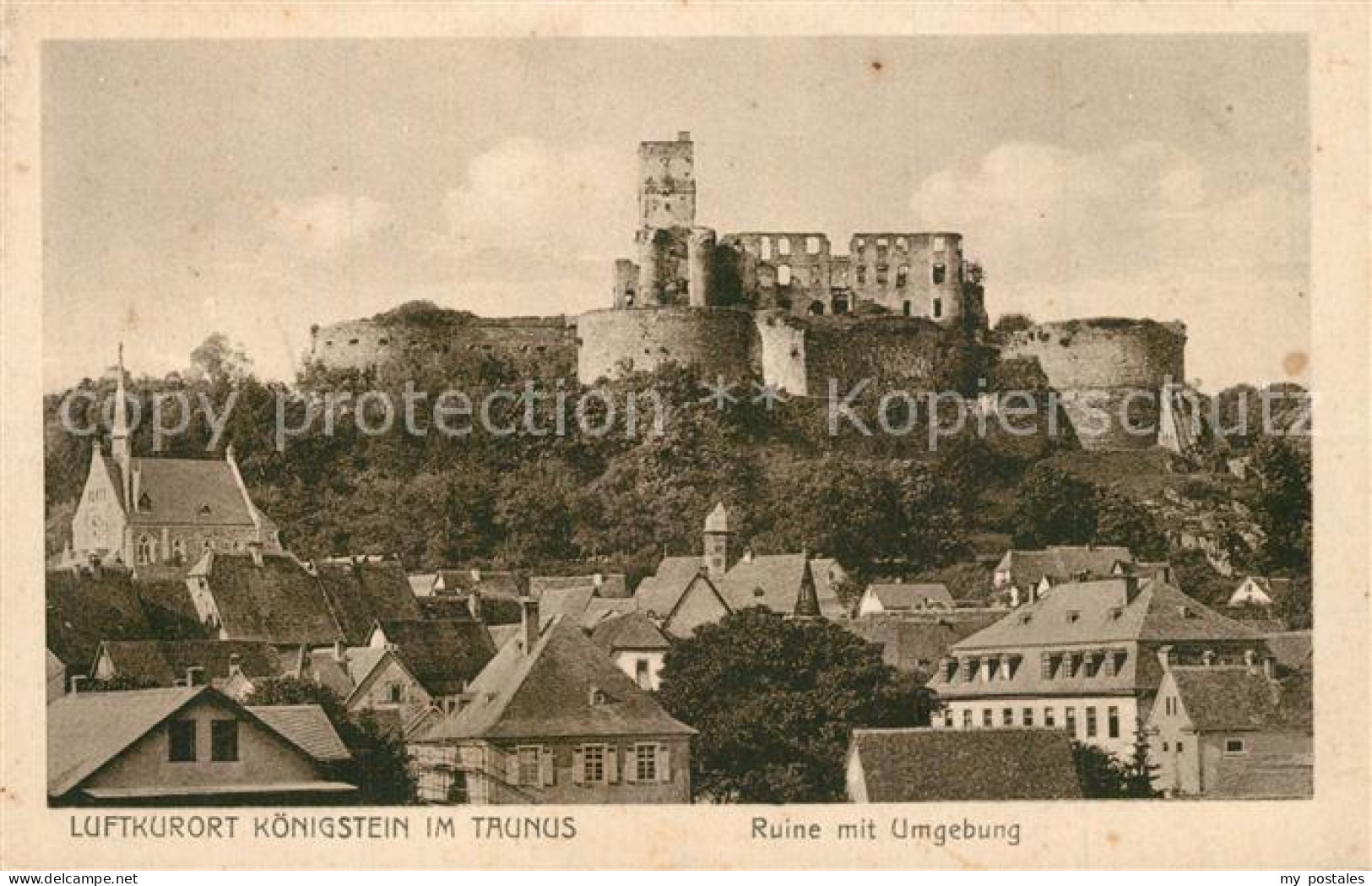 73553518 Koenigstein Taunus Burgruine Mit Umgebung Luftkurort Koenigstein Taunus - Koenigstein