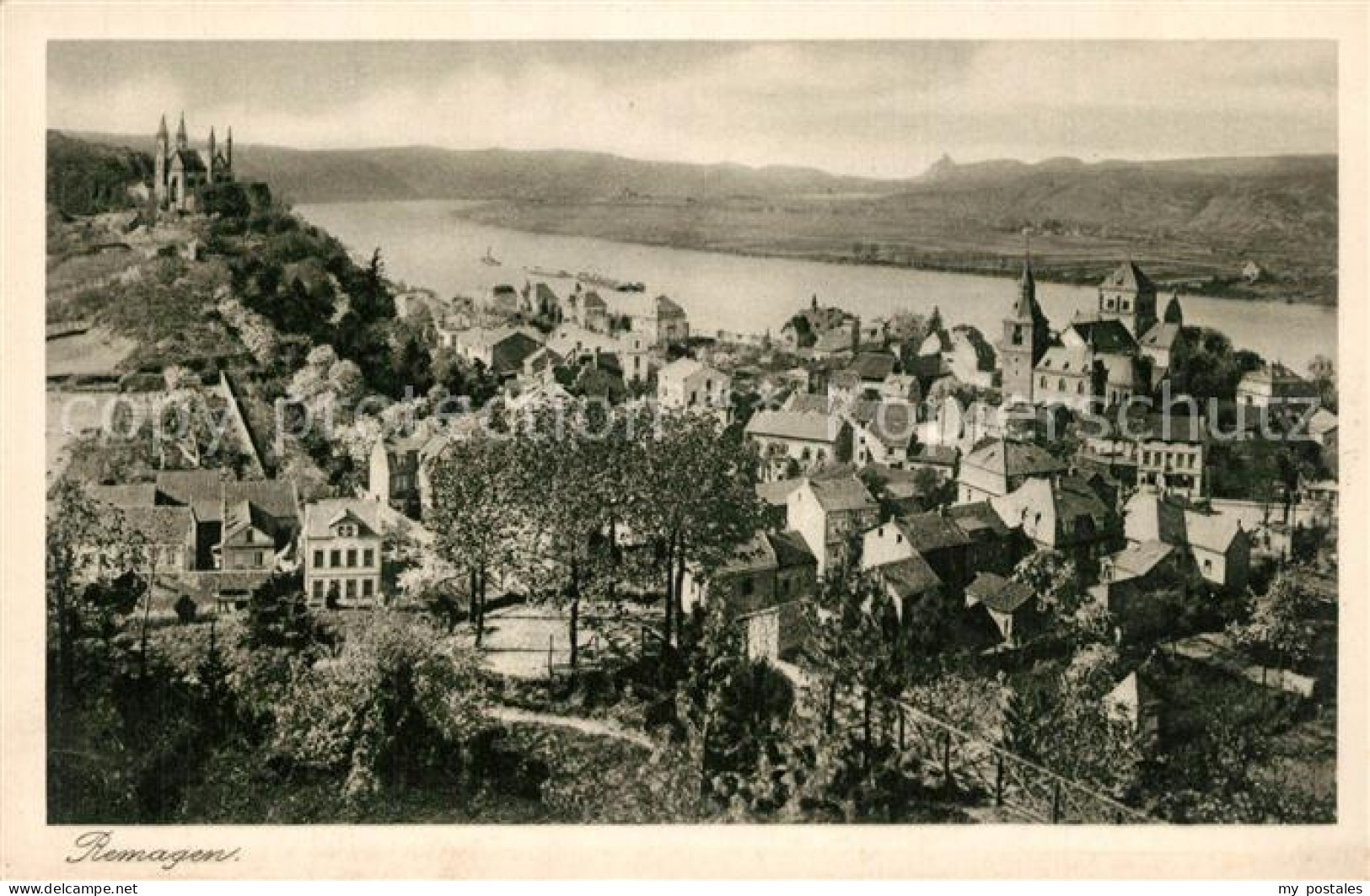 73553507 Remagen Stadtpanorama Mit Apollinariskirche Rheintal Siebengebirge Rema - Remagen