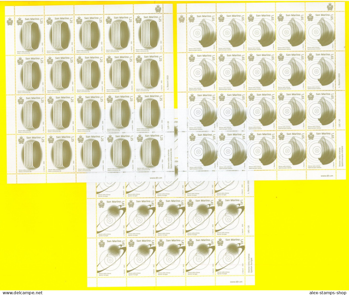 SAN MARINO 2023 N.3 New Sheet Giornata Internazionale Delle Donne Della Scienza - Blocchi & Foglietti