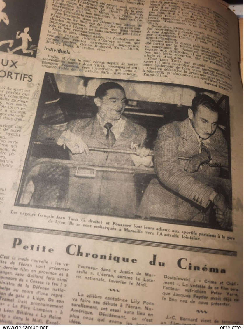 P J 34 / PARIS RAFLES /PARIS PORT DE MER / HUMOUR /NATATION JEAN TARIS POUSSARD - Le Petit Journal