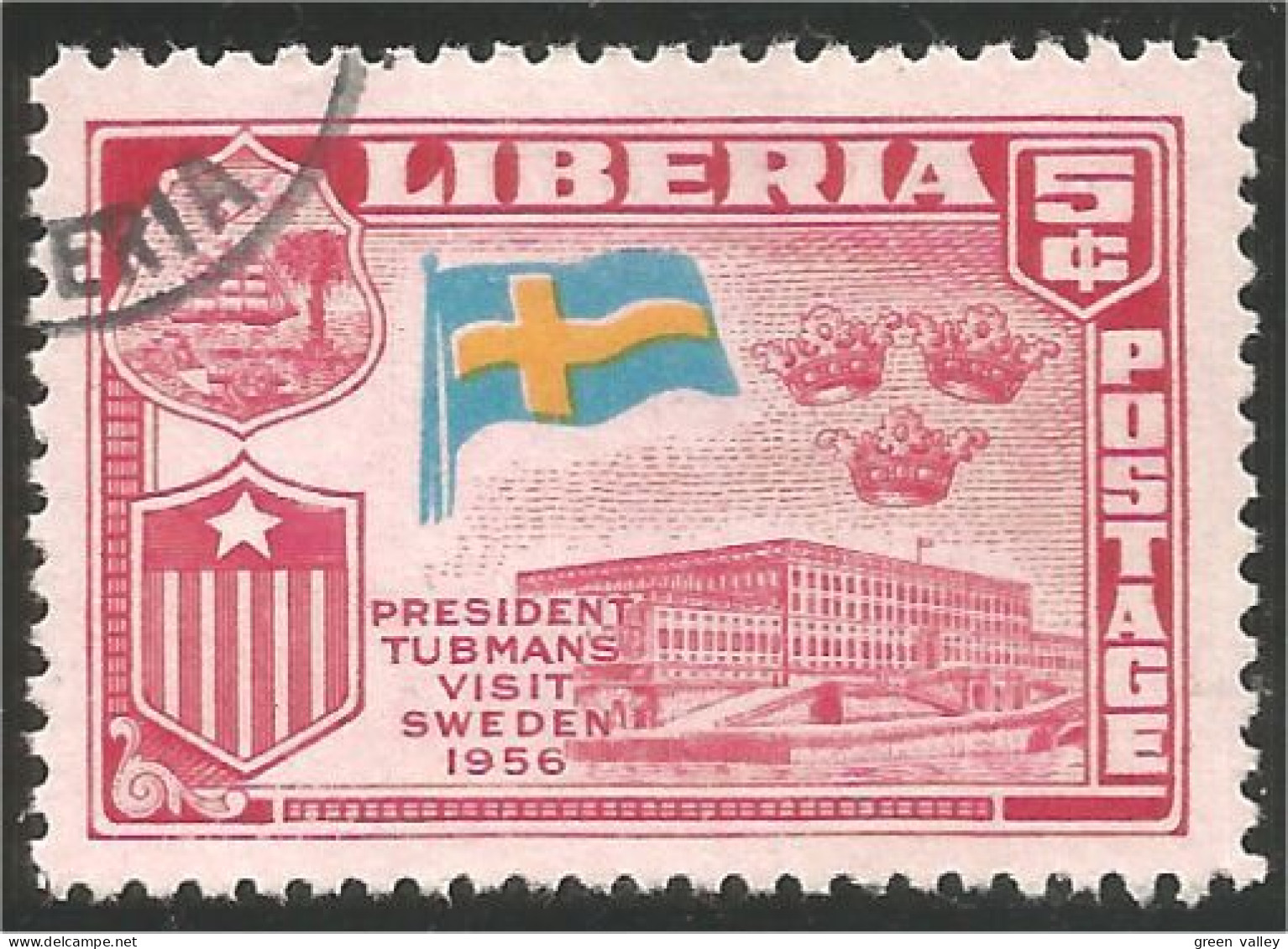 572 Liberia Drapeau Suédois Swedish Flag (LBA-216) - Francobolli