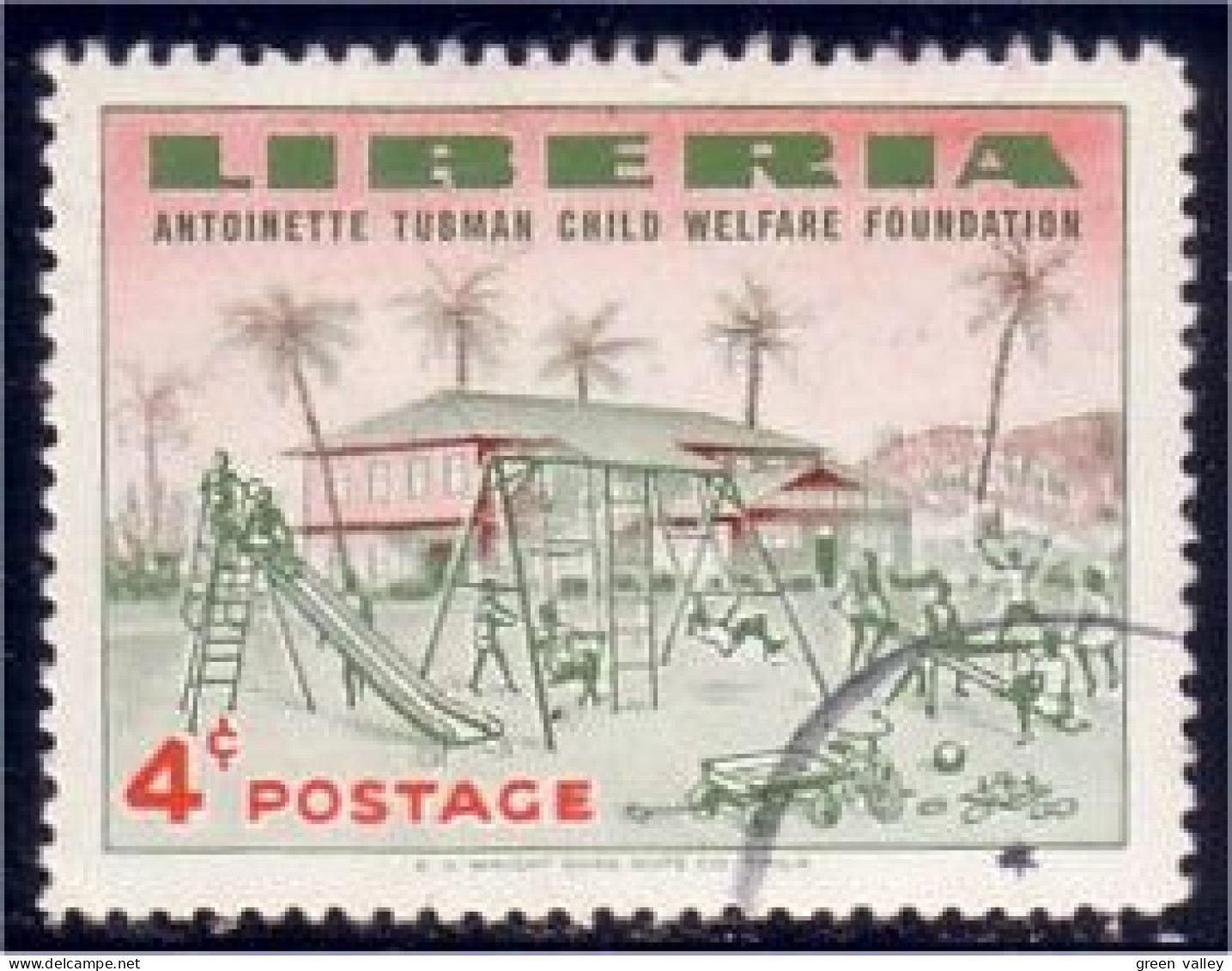 572 Liberia Enfants Children Balançoire Swing Toboggan (LBA-161) - Unclassified