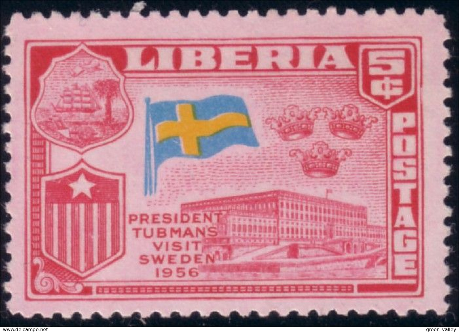 572 Liberia Suède Suede Sweden Armoiries Coat Of Arms MNH ** Neuf SC (LBA-120) - Timbres