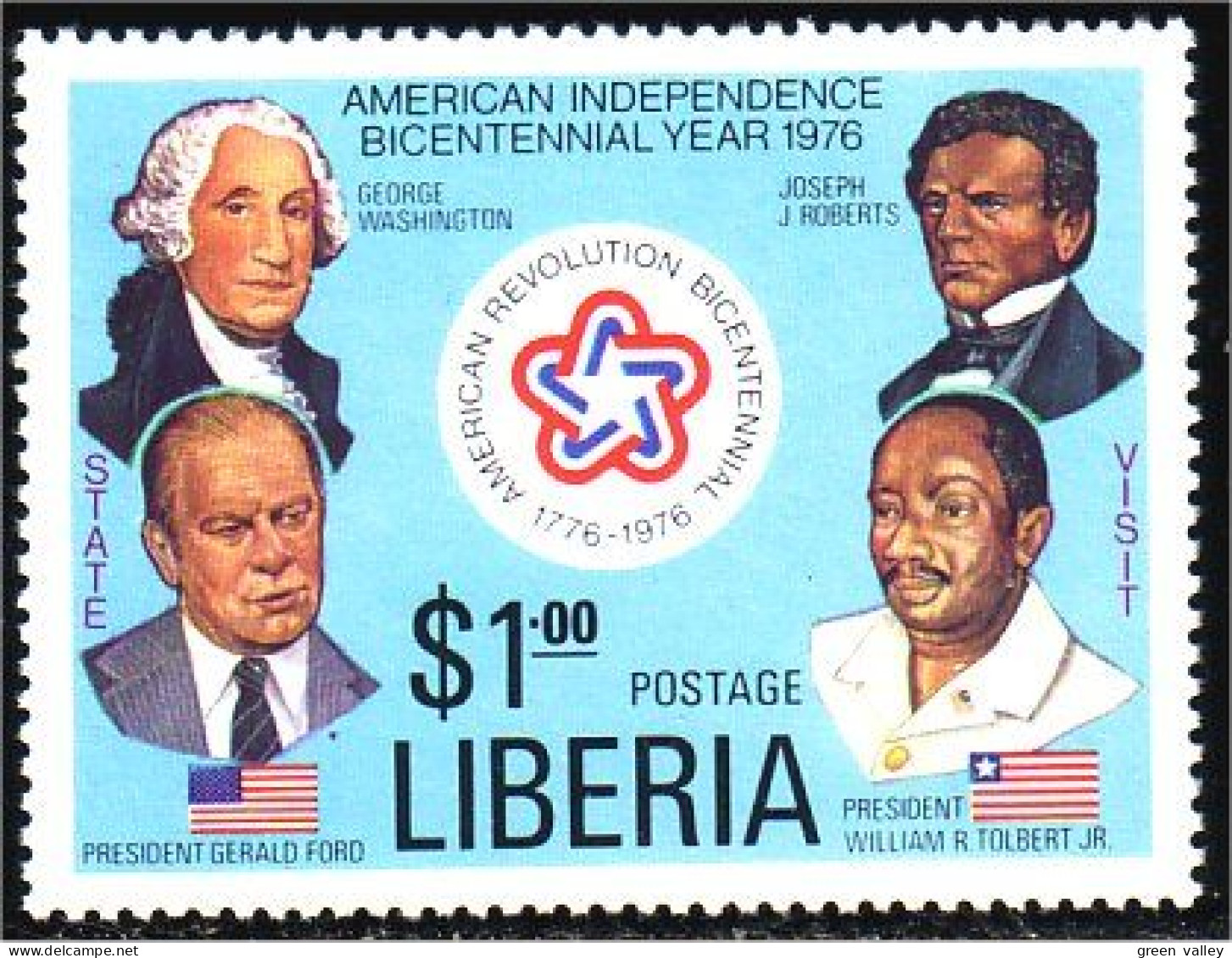 572 Liberia Bicentennial Bicentenaire Presidents MNH ** Neuf SC (LBA-86) - Us Independence