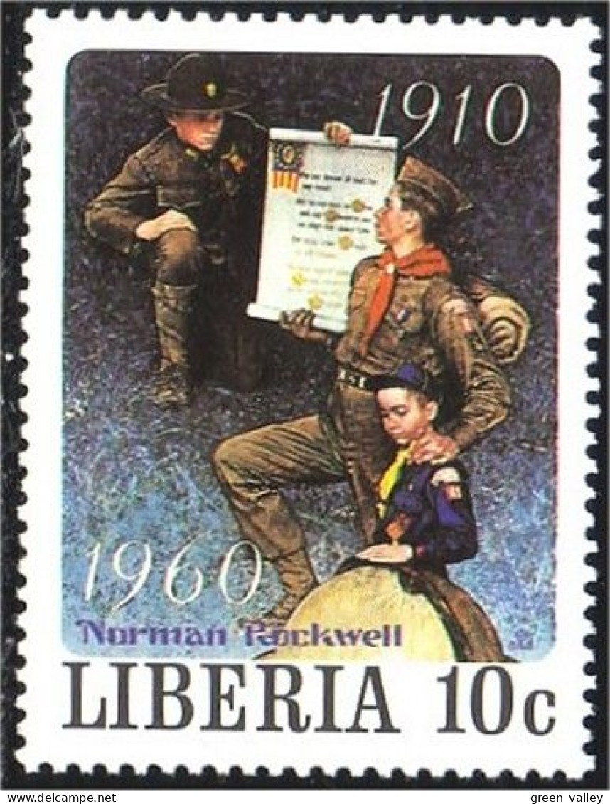 572 Liberia Scout Norman Rockwell MNH ** Neuf SC (LBA-19a) - Liberia