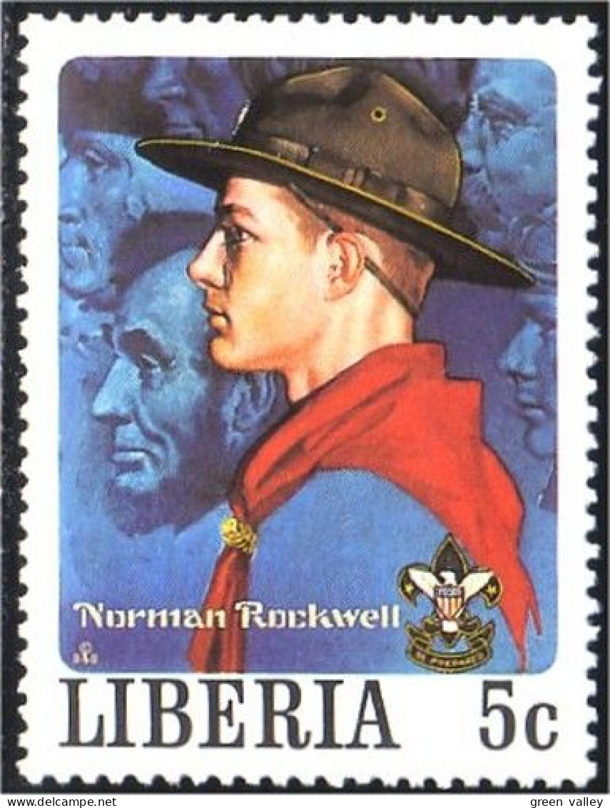 572 Liberia Scout Norman Rockwell Badge MNH ** Neuf SC (LBA-5a) - Liberia