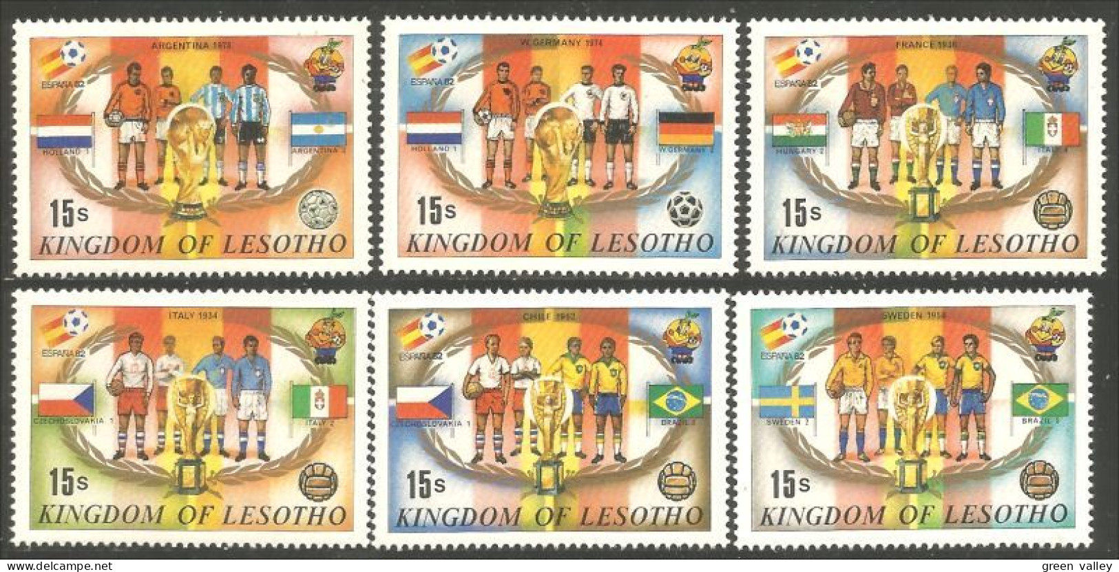 570 Lesotho Football Soccer World Cup Finals 1934-78 MNH ** Neuf SC (LES-48) - Other & Unclassified