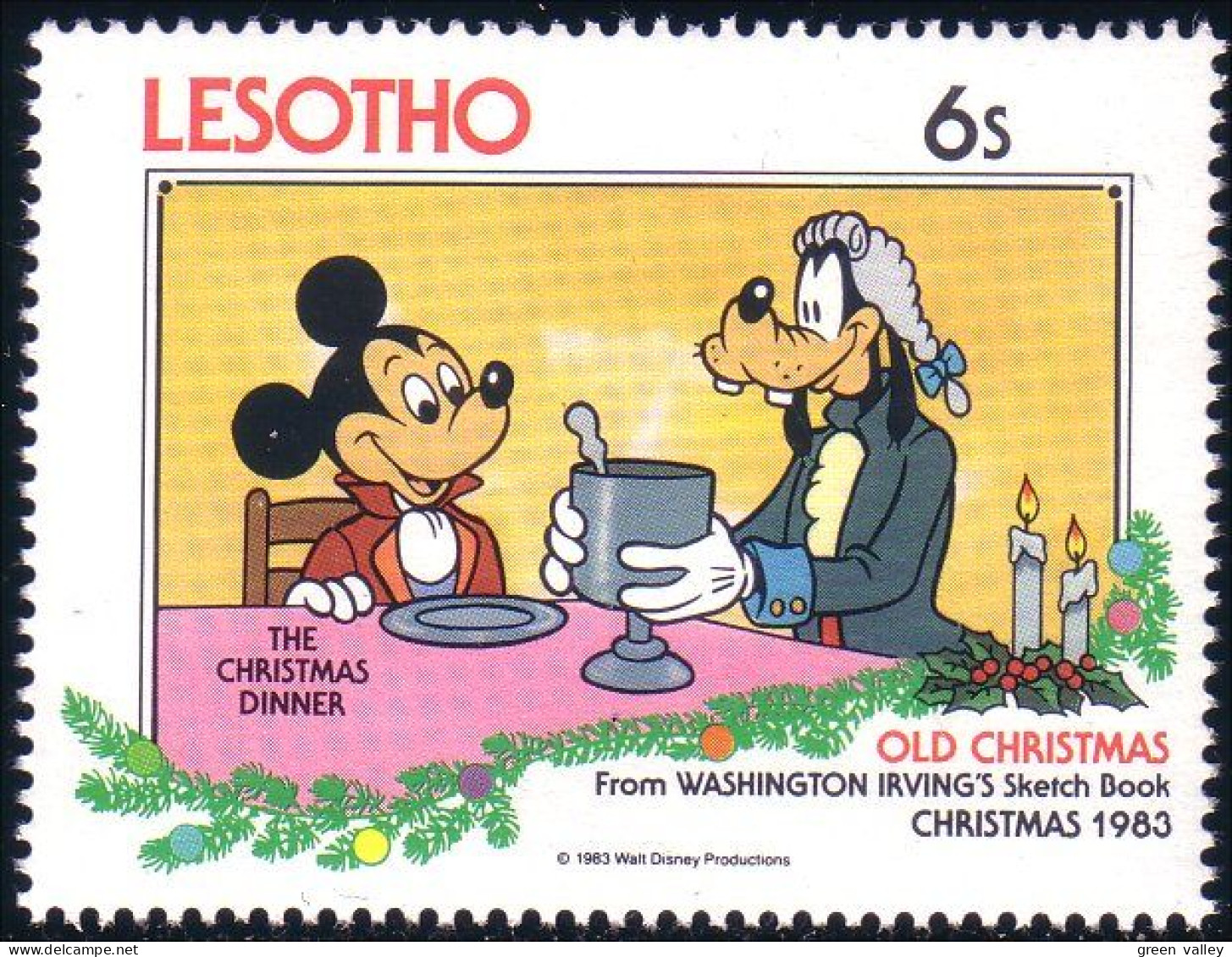 570 Lesotho Noel Christmas Mickey Dingo Goofy MNH ** Neuf SC (LES-34c) - Disney