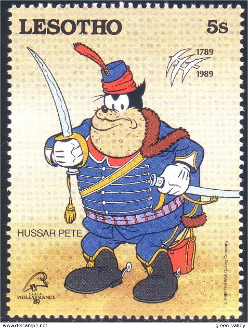 570 Lesotho Disney Philexfrance Military Costume Militaire Pete MNH ** Neuf SC (LES-26c) - Disney