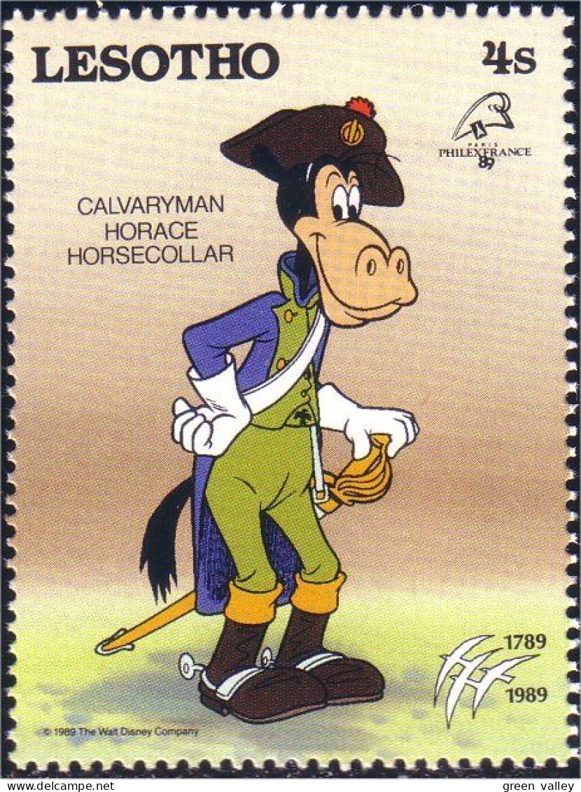 570 Lesotho Disney Philexfrance Military Costume Militaire Horace MNH ** Neuf SC (LES-25c) - Disney