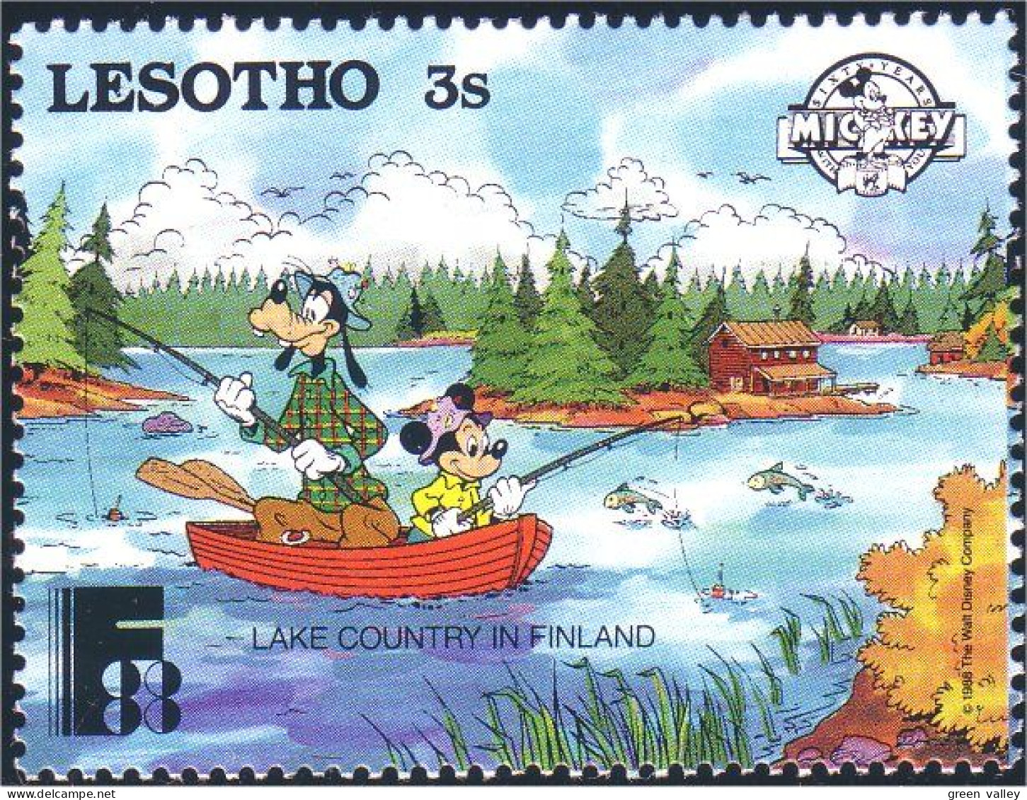 570 Lesotho Disney Peche Fishing MNH ** Neuf SC (LES-17d) - Andere & Zonder Classificatie