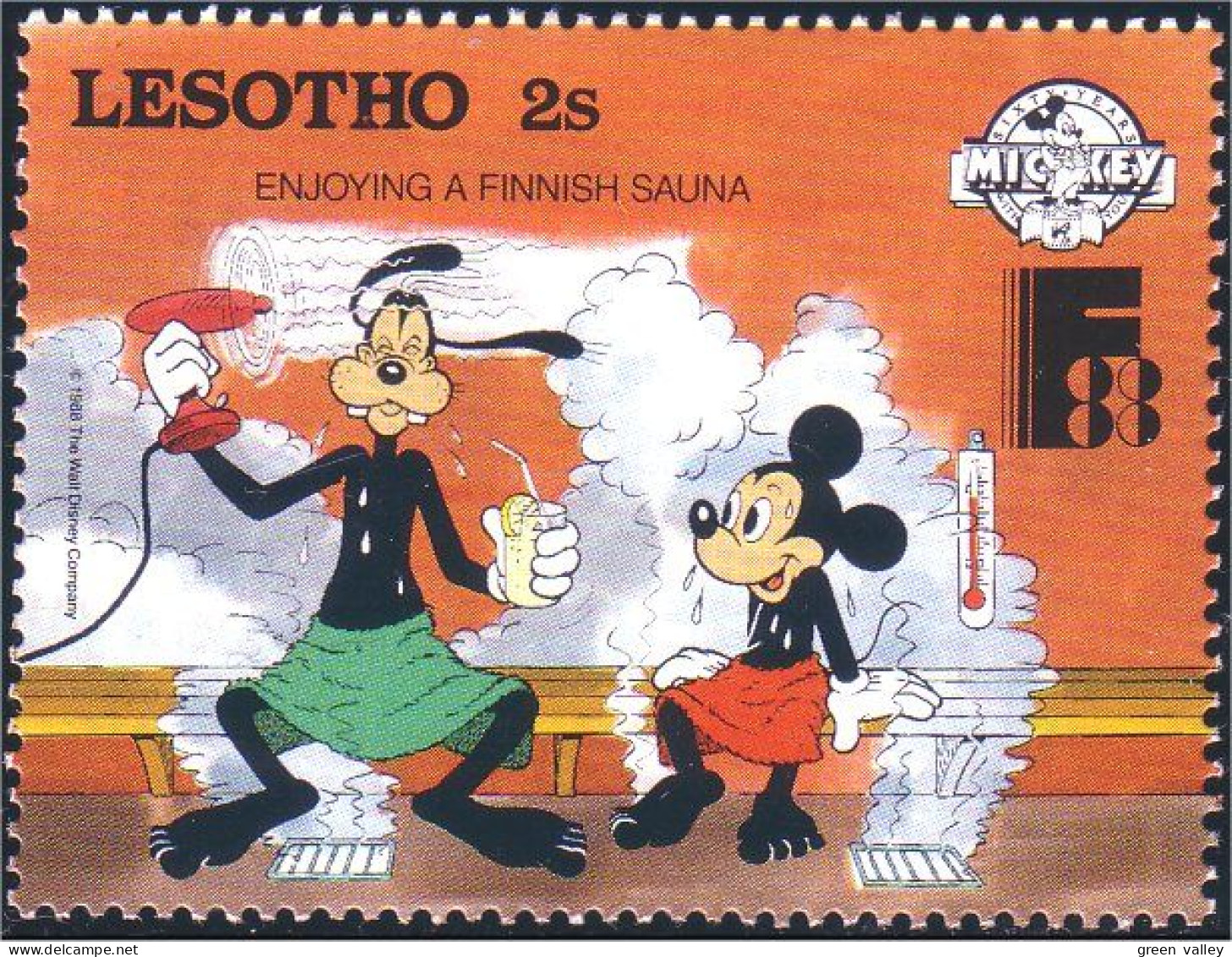 570 Lesotho Disney Sauna Steam Vapeur MNH ** Neuf SC (LES-16d) - Hydrotherapy