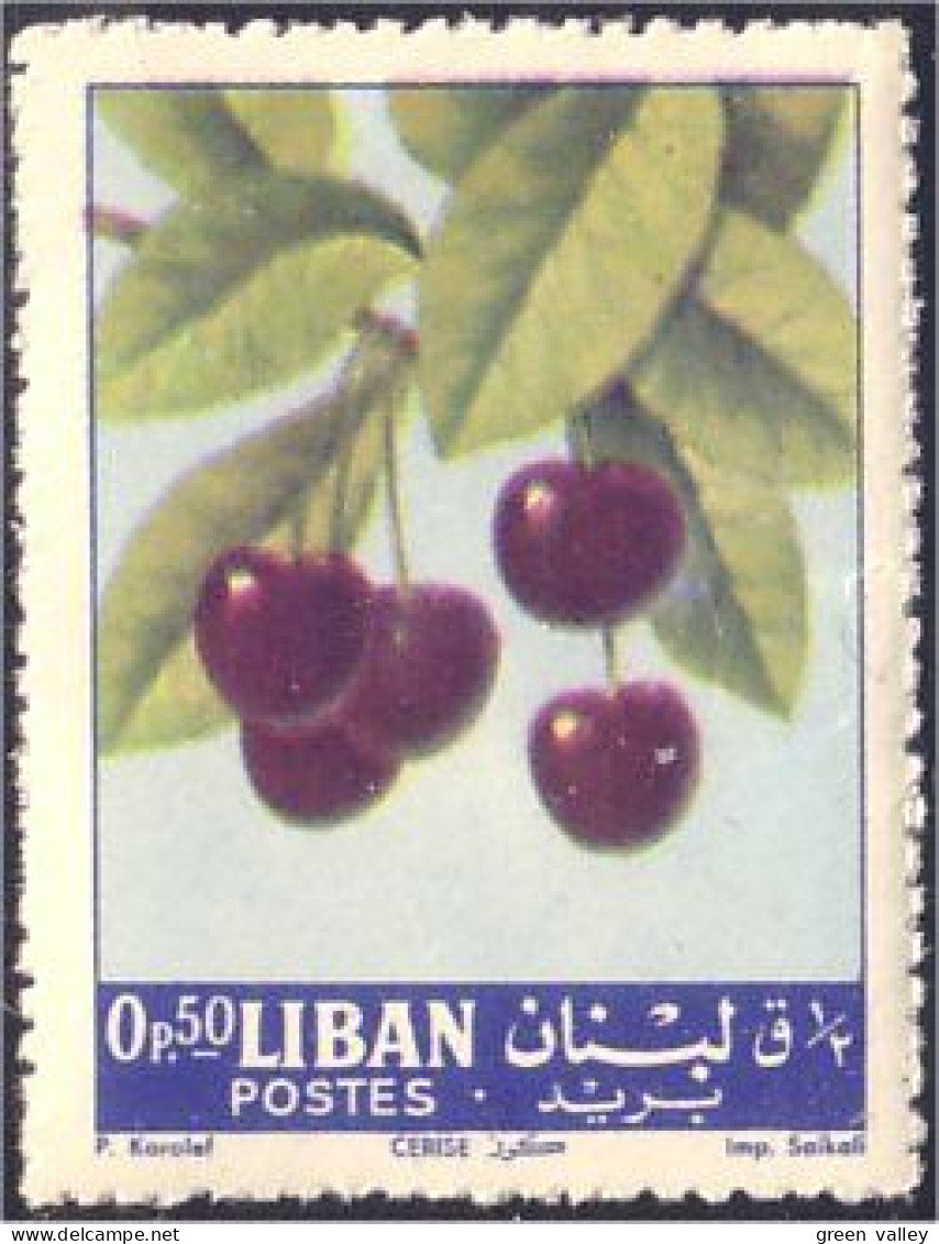 566 Liban Cerises Noires Cherries MH * Neuf (LBN-62) - Fruits