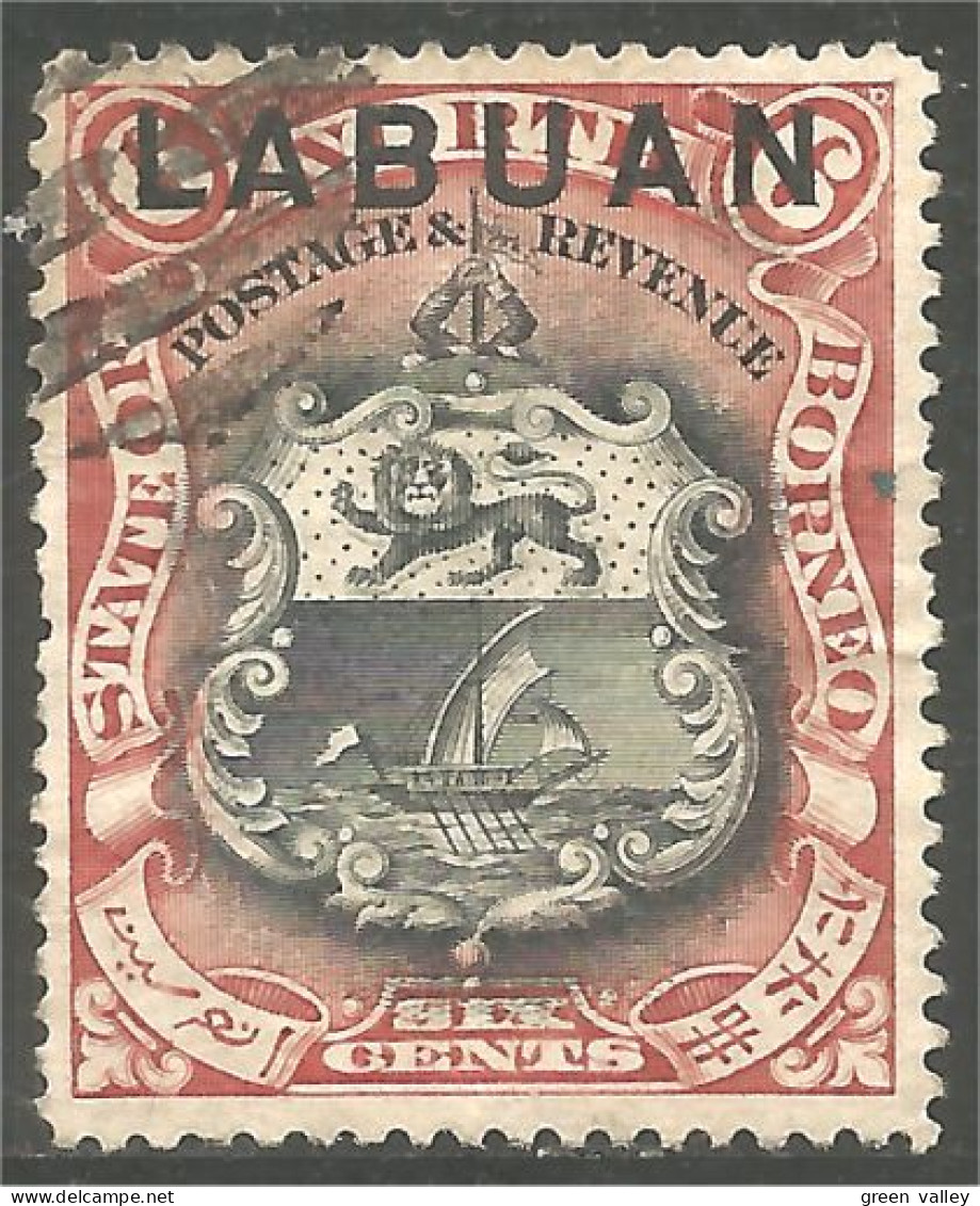 561 Labuan 1894 Coat Of Arms Armoiries Lion (LAB-4) - Briefmarken