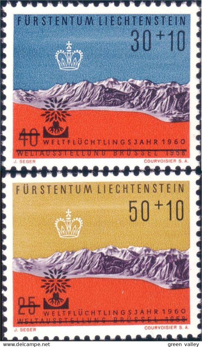 574 Liechtenstein 1960 Année Réfugiés Refugees Year MNH ** Neuf SC (LIE-29b) - Refugees
