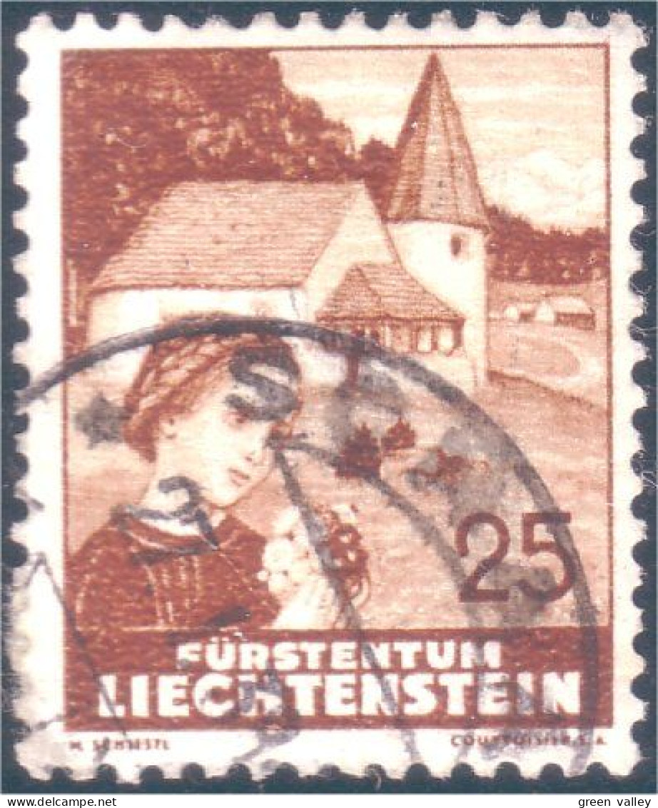 574 Liechtenstein 1937 Chapel Chapelle Steg (LIE-25) - Iglesias Y Catedrales