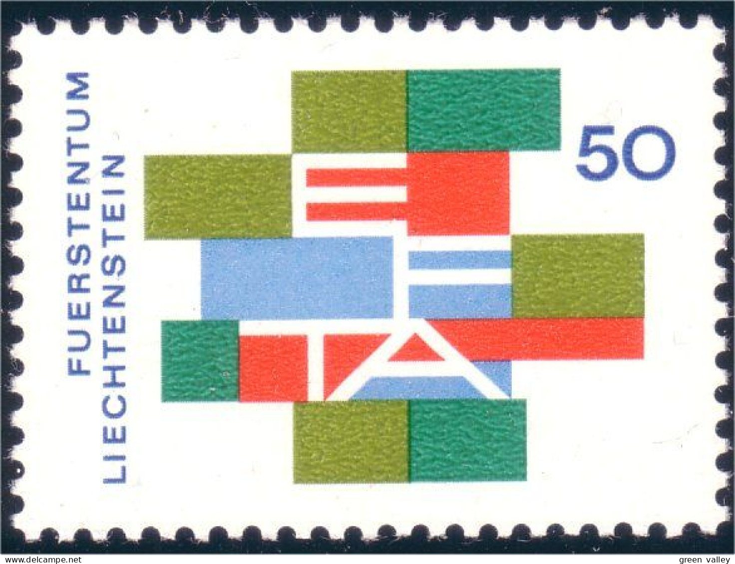 574 Liechtenstein EFTA AELE Commerce MNH ** Neuf SC (LIE-20b) - Factories & Industries