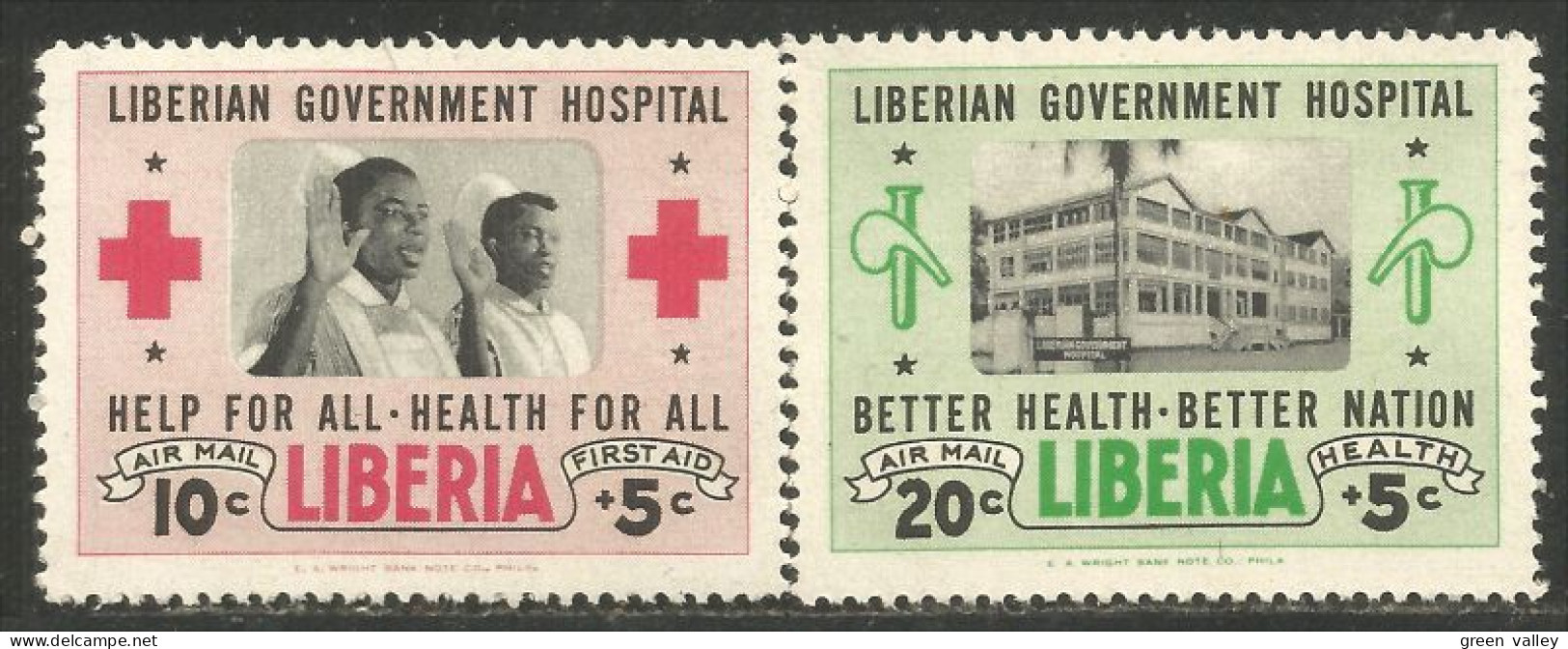 572 Liberia Hopital Hospital Infirmière Nurse Croix Rouge Red Cross MNH ** Neuf SC (LBA-336) - Liberia