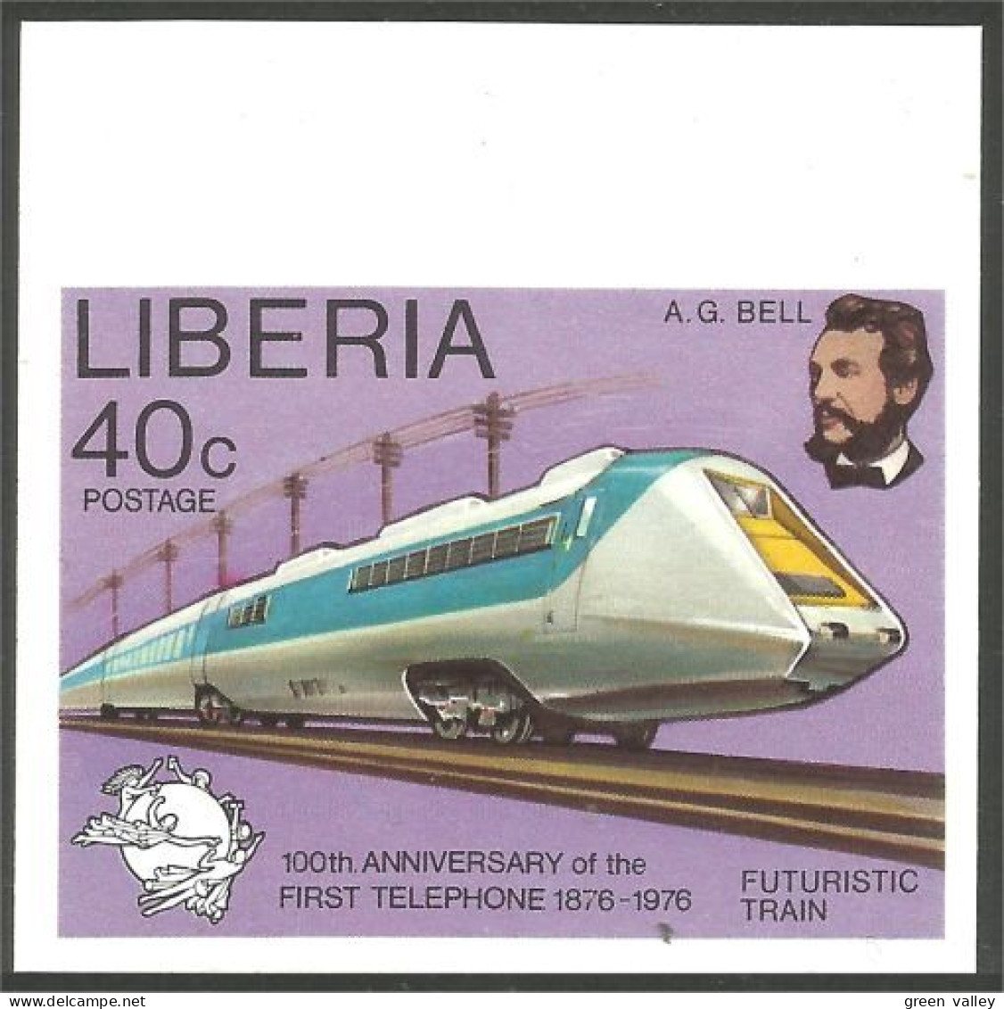 572 Liberia UPU ITU UIT Non Dentelé Train Locomotive MNH ** Neuf SC (LBA-296) - Telecom