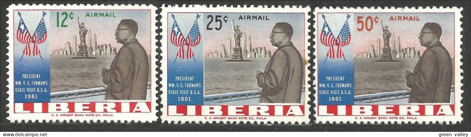 572 Liberia Statue Liberty Drapeaux Flags MH * Neuf (LBA-268) - Stamps