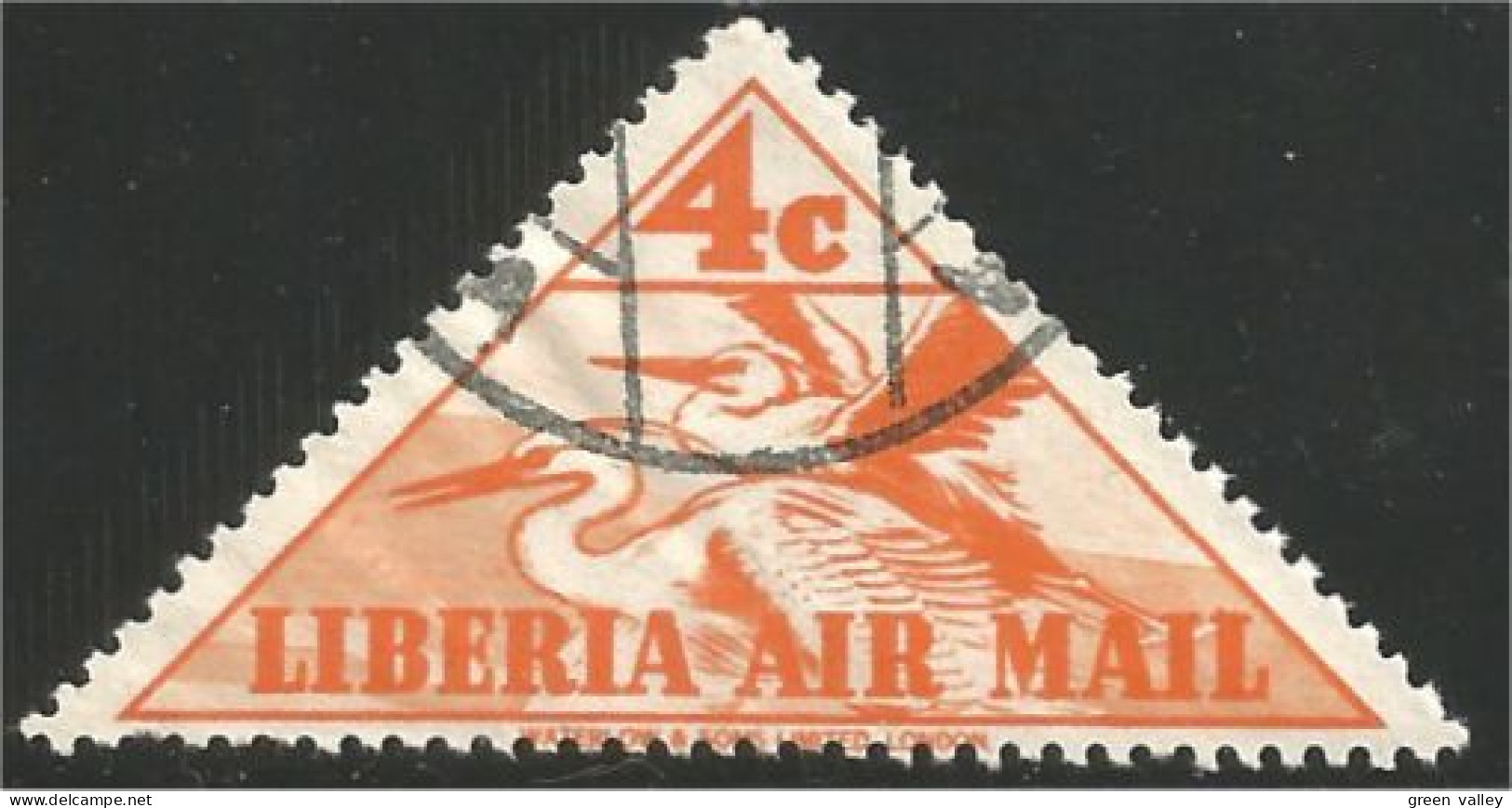 572 Liberia Aigrette Egret Reiher Garceta Airone Triangle (LBA-263) - Liberia