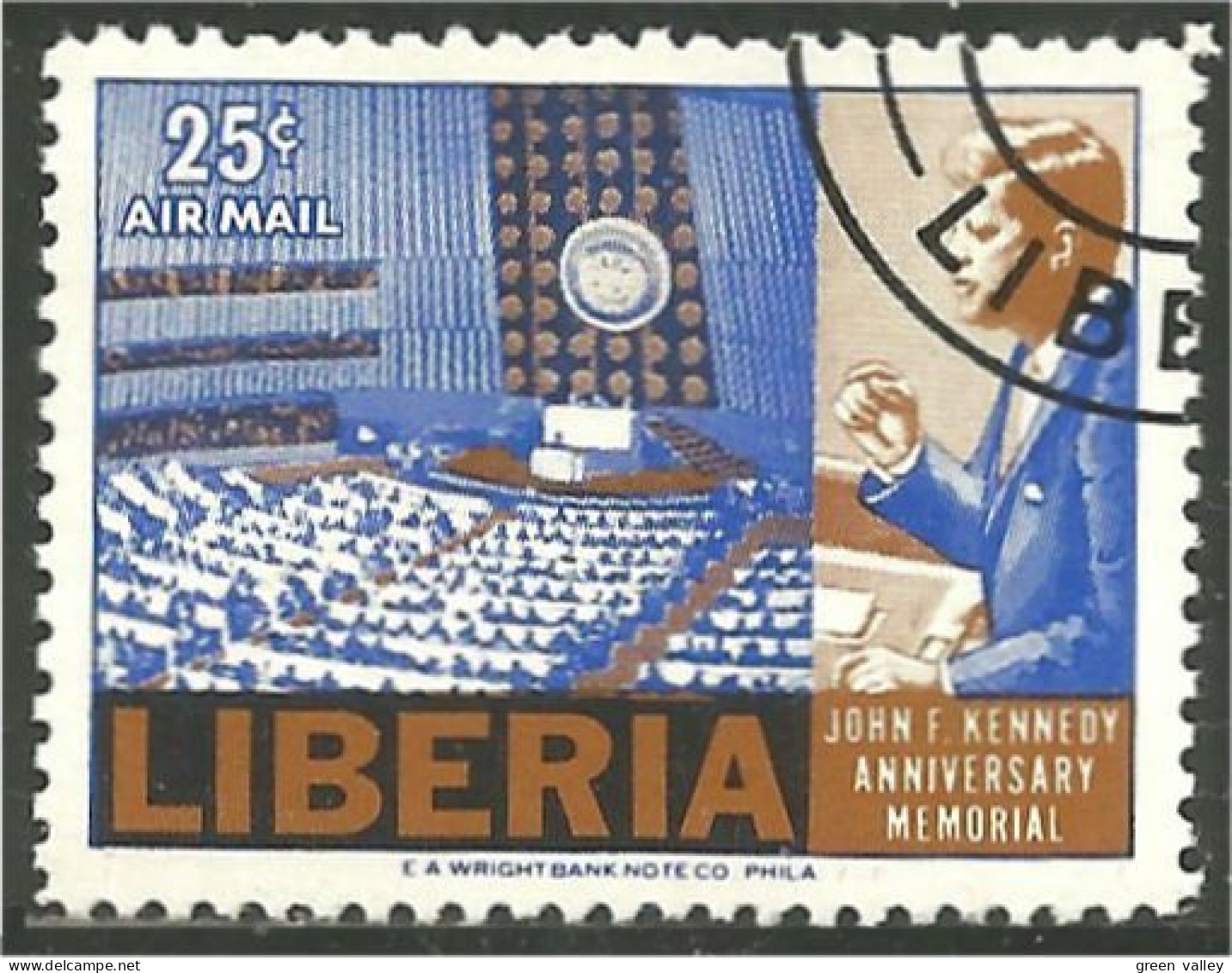 572 Liberia Kennedy United Nations Unies (LBA-243) - Kennedy (John F.)