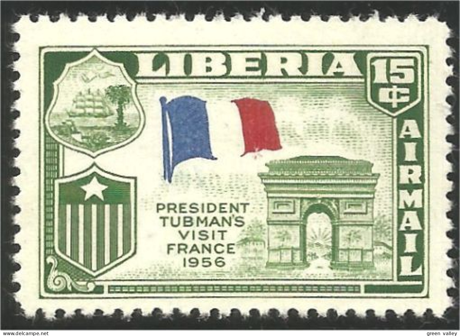 572 Liberia French Flag Drapeau Français MH * Neuf (LBA-226) - Briefmarken