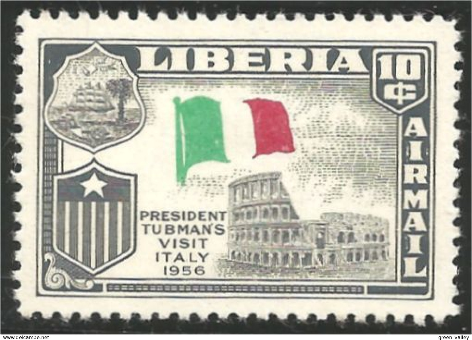 572 Liberia Italian Flag Drapeau Italien MH * Neuf (LBA-224) - Timbres