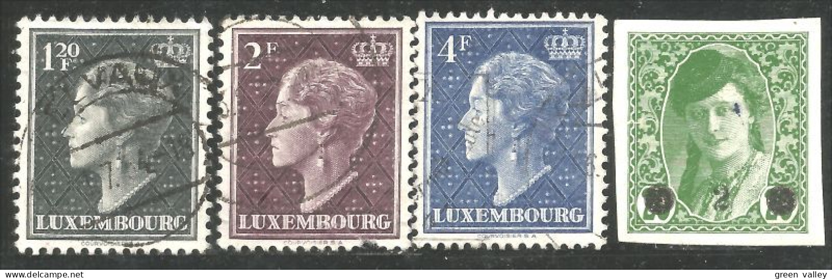 584 Luxembourg 1948 Grande Duchesse Charlotte 1F 20 - 4F (LUX-123) - 1948-58 Charlotte De Perfíl Izquierdo