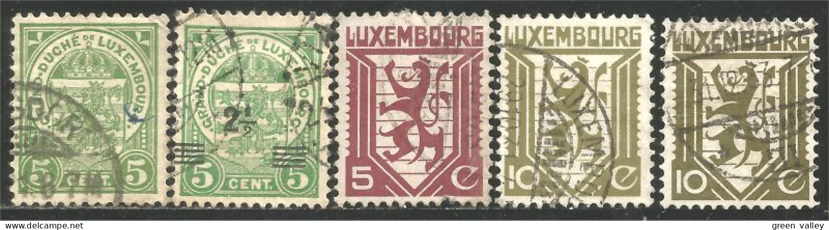 584 Luxembourg 1906-1930 Armoiries Coat Of Arms- (LUX-112) - Altri & Non Classificati