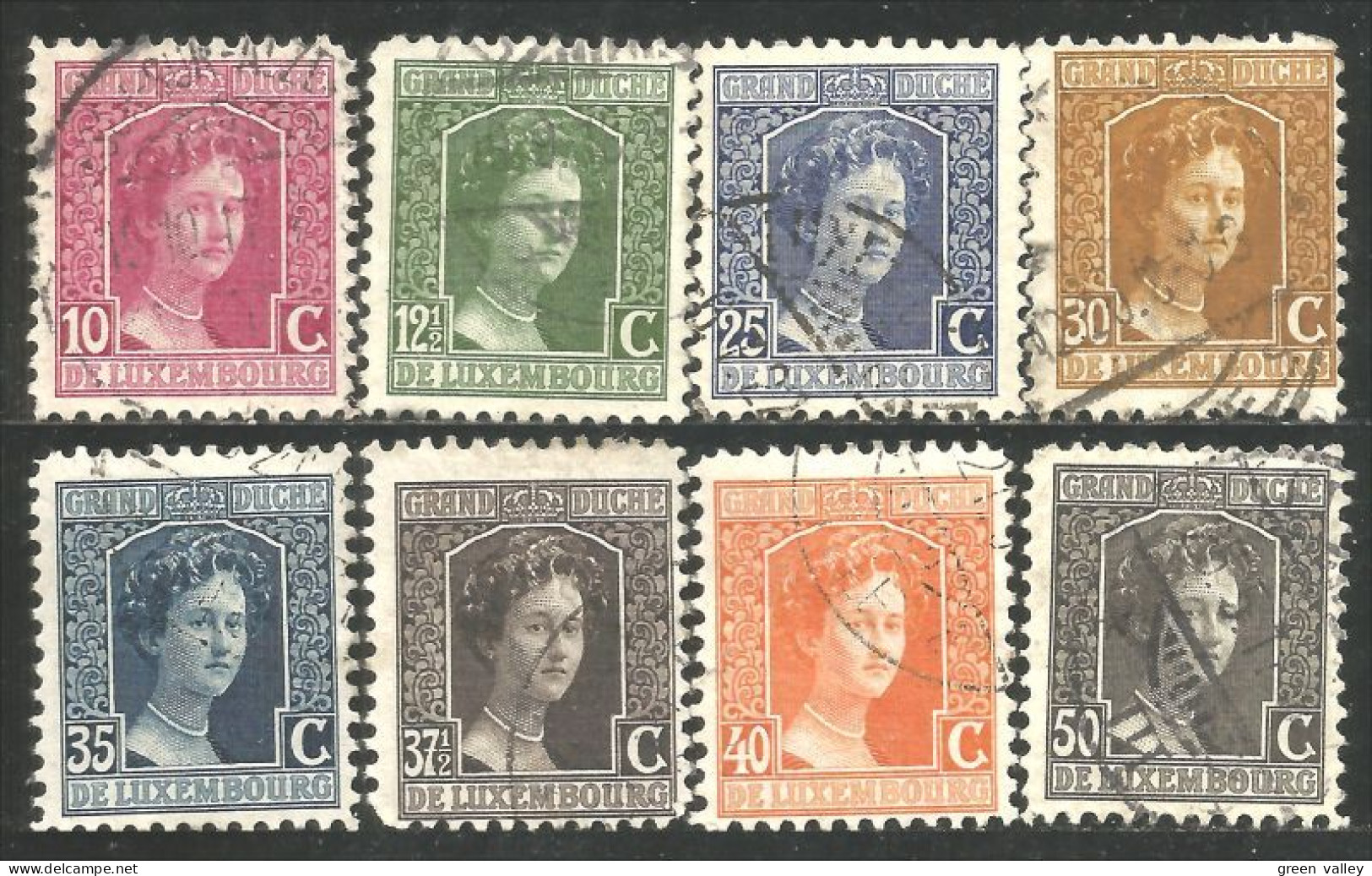 584 Luxembourg 1914 Grande Duchesse Marie Adelaide 10c - 50c (LUX-113) - 1914-24 Marie-Adélaida