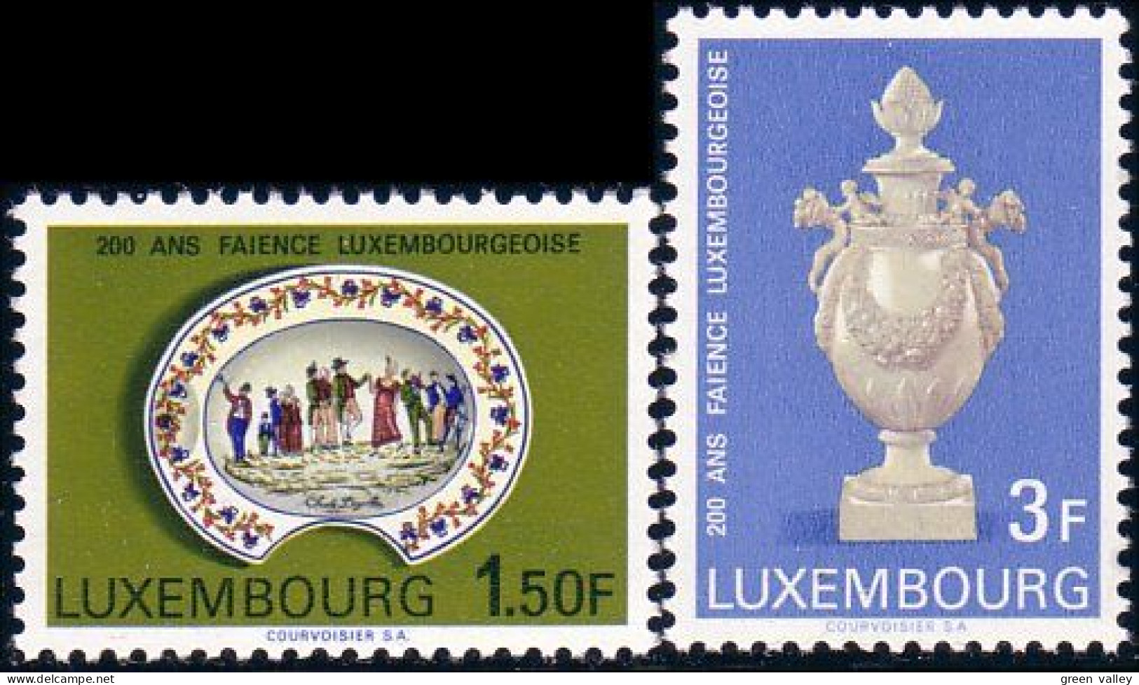 584 Luxembourg 200 Ans Faience MNH ** Neuf SC (LUX-63) - Porzellan