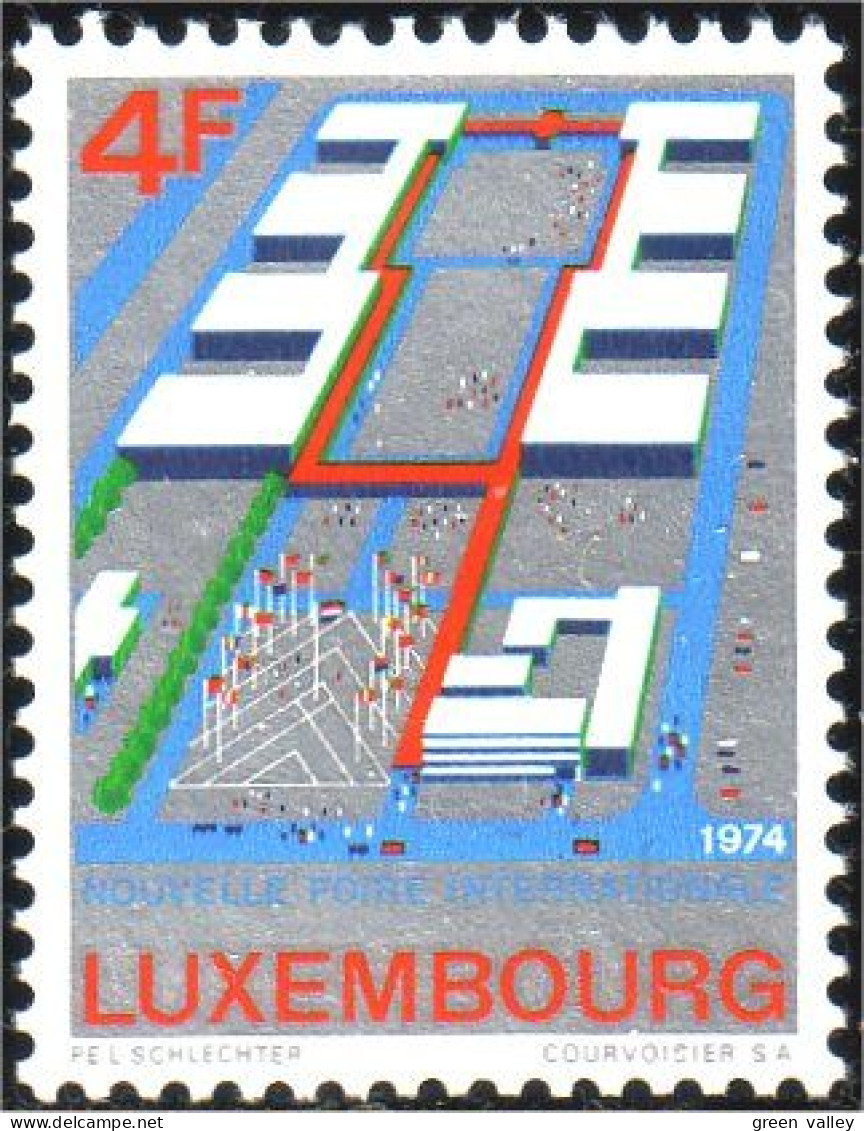 584 Luxembourg Foire Fairground Kirchberg Plan MNH ** Neuf SC (LUX-25) - Fabbriche E Imprese