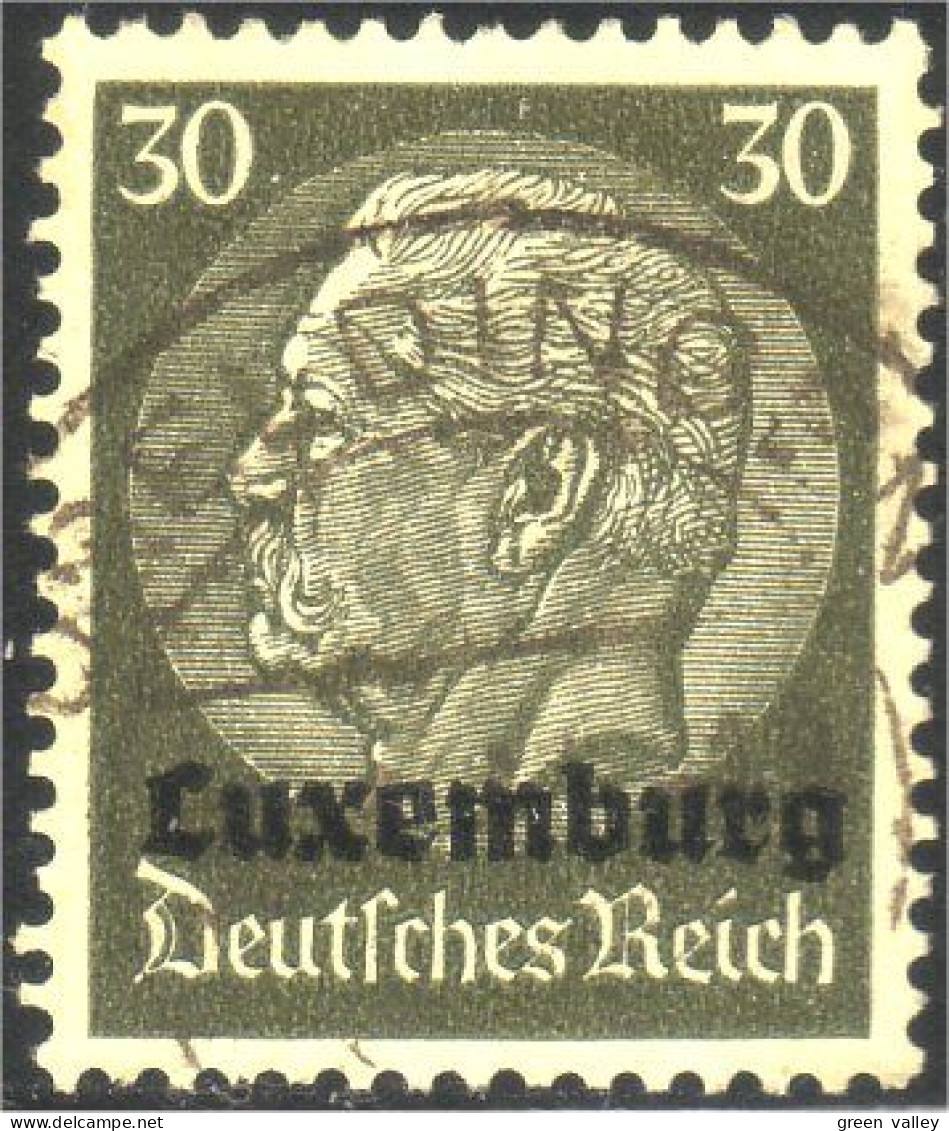 584 Luxembourg Occupation 194030pf Olive (LUX-2) - Bezetting