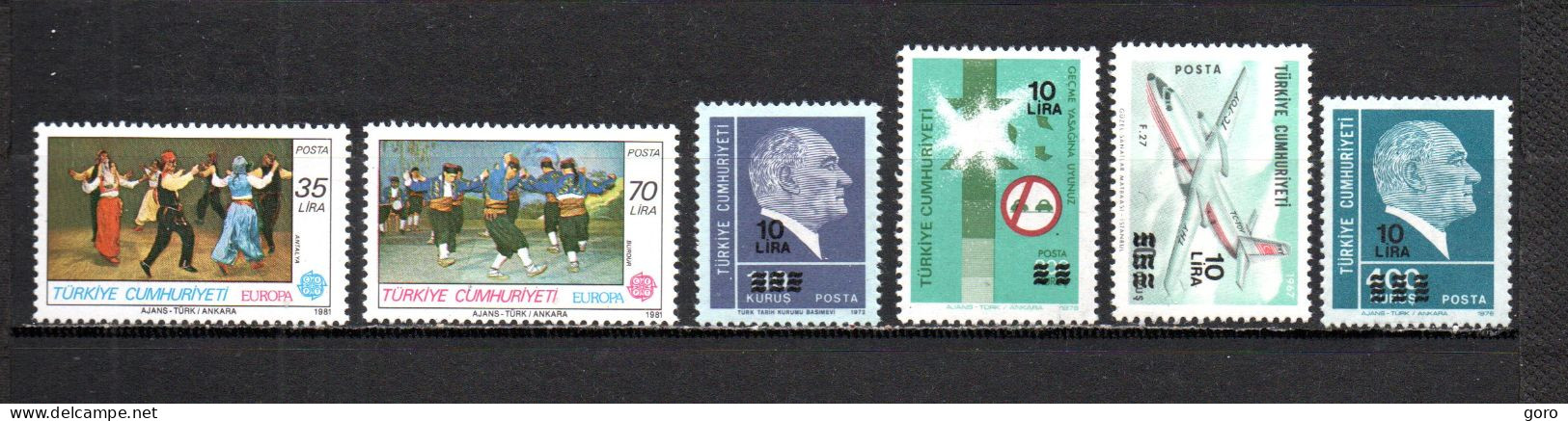 Turquía  1981  .-   Y&T  Nº   2318/2319-2320/2323   ** - Unused Stamps